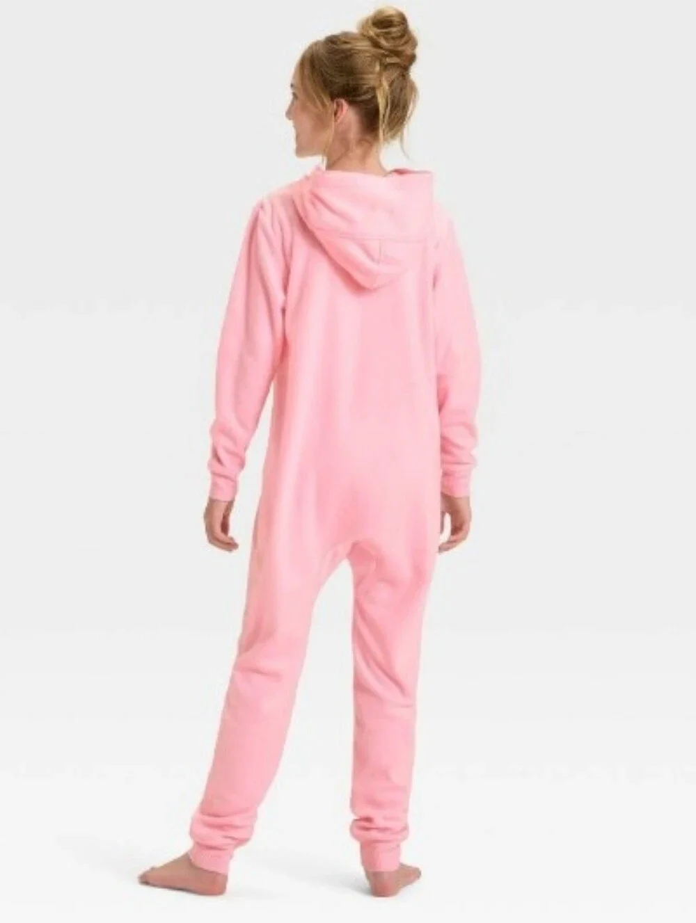 Cat & Jack Halloween Skeleton Union Suit Glow In The Dark - Pink Size Small 6/7